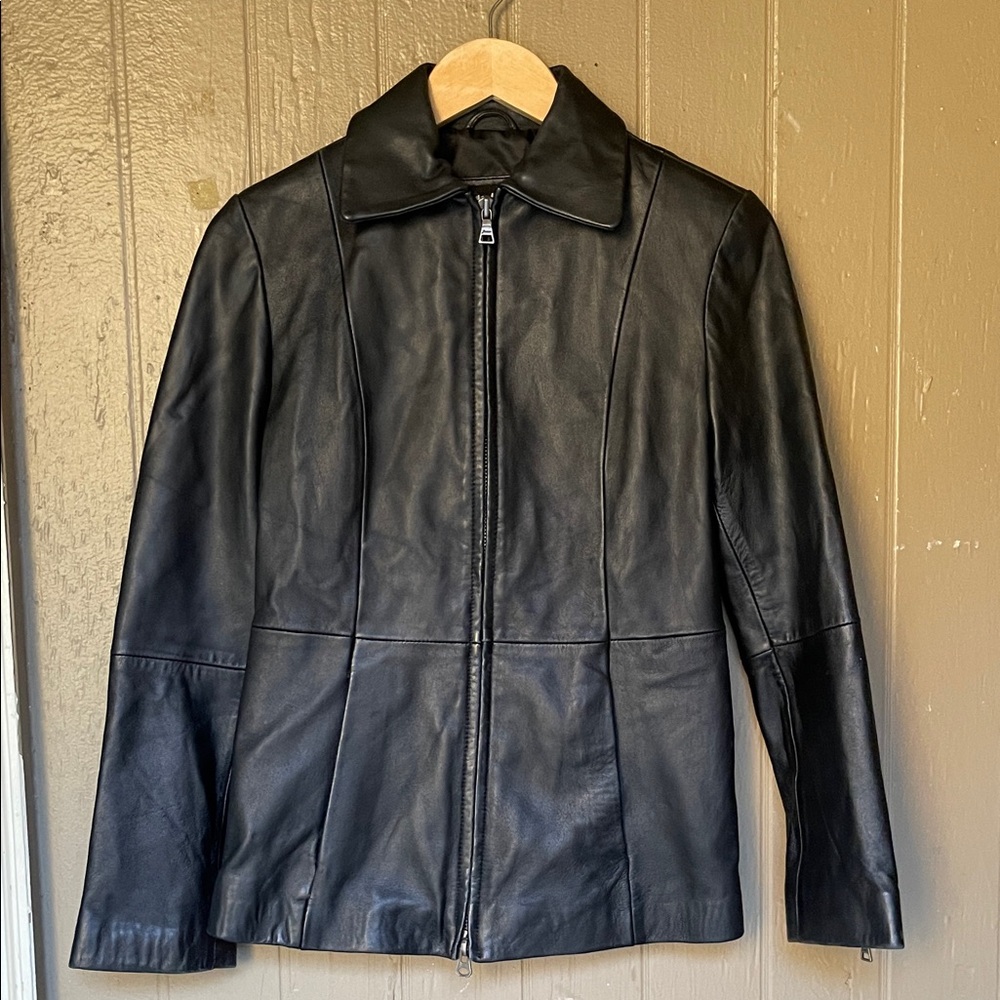 Guess Vintage  Black Leather Jacket